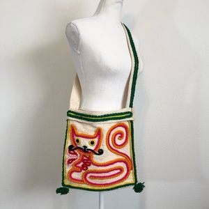 Vintage Mexican folk art tote bag
